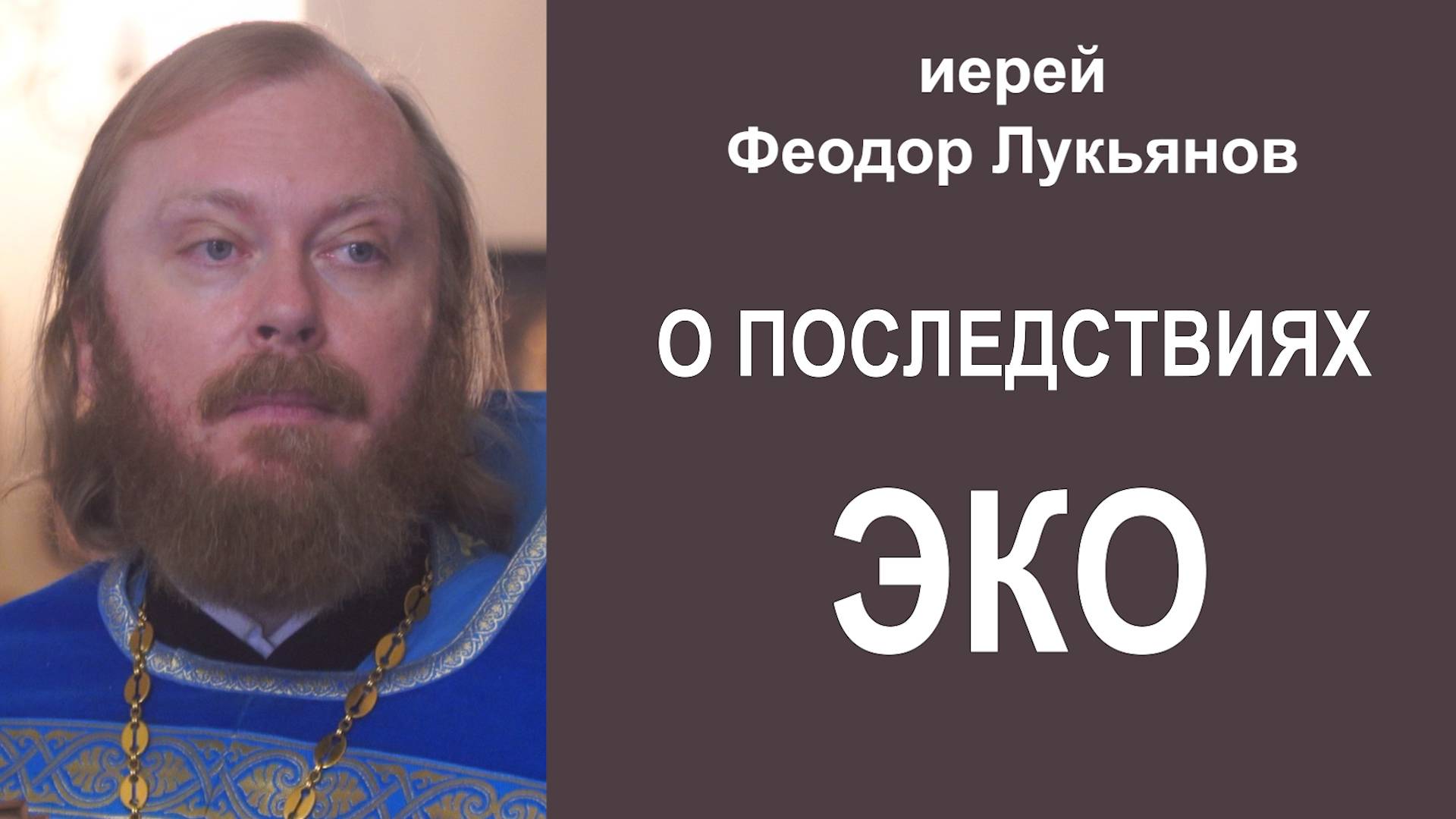 О последствиях ЭКО. Иерей Феодор Лукьянов смотреть онлайн