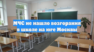 МЧС не нашло возгорания в школе на юге Москвы