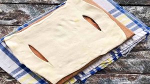 Лодочки из слоеного теста с картофелем