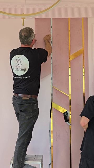 Мягкие панели - розовые с профилем смотреть онлайн