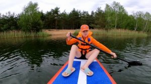 На сапборде по большому озеру