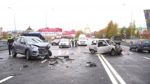 В центре Ханты-Мансийска произошла авария с пострадавшими