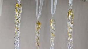 Набор ёлочных украшений СОСУЛЬКИ 'АРЖАНС', 22 см, 4 шт., 1000341