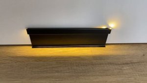 Плинтус алюминиевый встраиваемый светодиодный 60х10 мм черный матовый