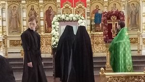 Второе обретение мощей Кашинской в Успенском соборе града Омска