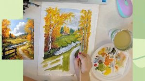 Осень разгулялась.Акрил.