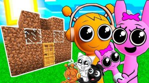 ВСТРЕТИЛ БОЛЬШУЮ СЕМЬЮ СПРУНКОВ И ПОСТРОИЛ ИМ ДОМ В МАЙНКРАФТ