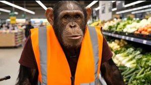 Жорик устроился охранником в пятерочку