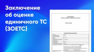 Как получить заключение об оценке единичного транспортного средства
