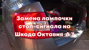 Замена лампочки стоп-сигнала на Шкода Октавия А7