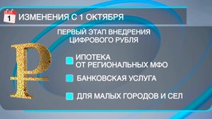 Внедрение цифрового рубля и кредитные каникулы. Изменения на 1 октября 2025 года в России