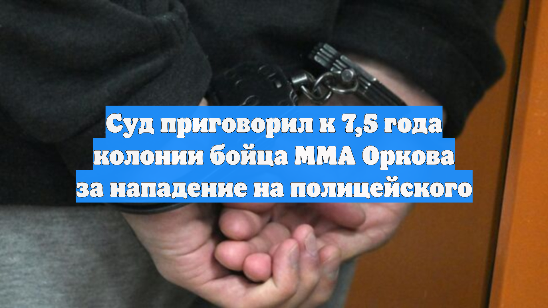 Суд приговорил к 7,5 года колонии бойца ММА Оркова за нападение на полицейского