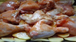 Курица с абрикосами в духовке