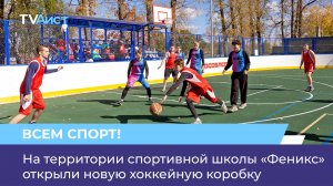 На территории спортивной школы «Феникс» открыли новую хоккейную коробку
