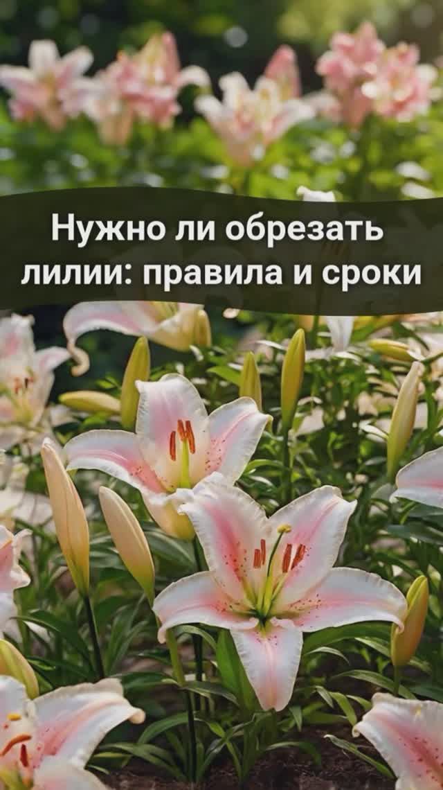 Нужно ли обрезать лилии осенью: правила и сроки #лилии #цветы
