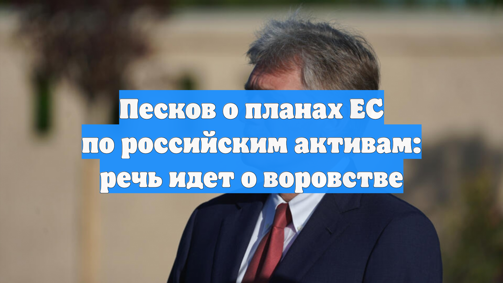 Песков о планах ЕС по российским активам: речь идет о воровстве