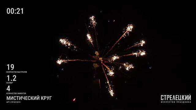 Салют МИСТИЧЕСКИЙ КРУГ СТР0212019 от ТМ СТРЕЛЕЦКИЙ — Фейерверк на 19 зарядов премиум качества смотреть онлайн