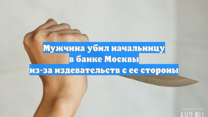 Мужчина убил начальницу в банке Москвы из-за издевательств с ее стороны