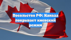 Посольство РФ: Канада покрывает киевский режим