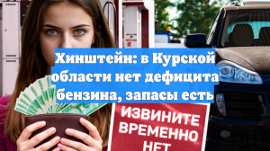 Хинштейн: в Курской области нет дефицита бензина, запасы есть