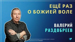 Валерий Раздобреев| Еще раз о Божией воле | 13.07.2025