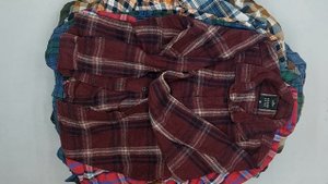 38827 Рубашки мужские тёплые фланель, 2пак, 83242, секонд (cream) оптом