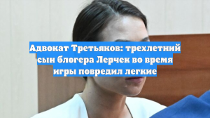 Адвокат Третьяков: трехлетний сын блогера Лерчек во время игры повредил легкие