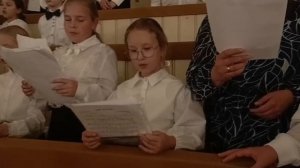 Выступление сводного хора на концерте, посвященном 165-летию Московского музыкального общества