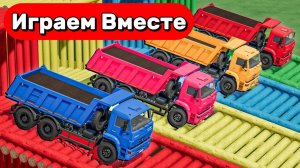 ГОНКИ РАЗНОЦВЕТНЫХ МАШИНОК ПО КРУТЫМ ГОРКАМИ 🚜 МУЛЬТИКИ ПРО МАШИНКИ ДЛЯ ДЕТЕЙ