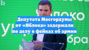 Депутата Мосгордумы от «Яблока» задержали по делу о фейках об армии