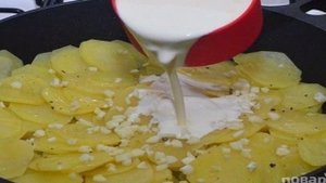 Картошка с грибами и сливками