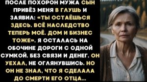 ИСТОРИИ ИЗ ЖИЗНИ/После похорон мужа, сын привёз меня в глушь и заявил:"Всё наследство теперь моё!"