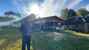 Засыпаем ямы на участке. Монтаж отопления в доме продолжается. Отмечаем праздник.