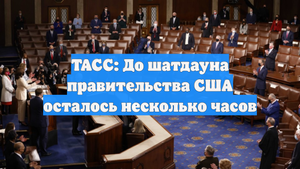 ТАСС: До шатдауна правительства США осталось несколько часов