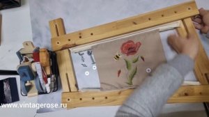 Запяливаем раму для Люневильской Вышивки