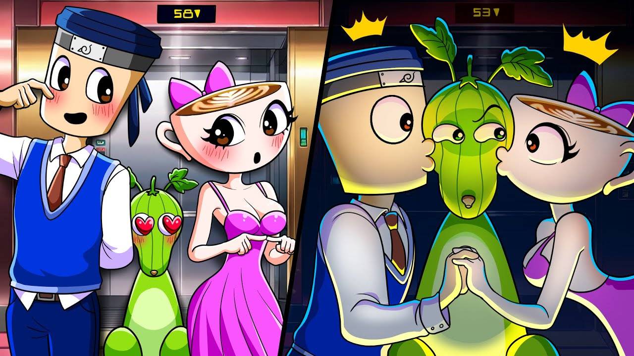 Любовь в лифте… Подождите, это Трик-Трак-Барабум?! БОЖЕ мой! | Анимация Брейнрота и Спрунки смотреть онлайн