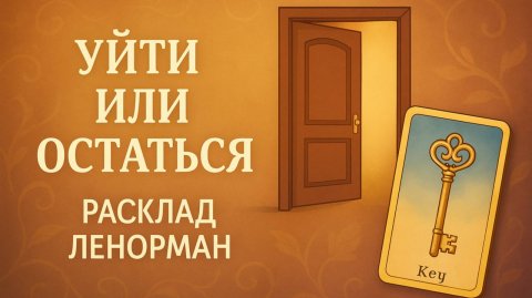 УЙТИ ИЛИ ОСТАТЬСЯ? Расклад Ленорман поможет принять решение (работа, отношения, ситуации).