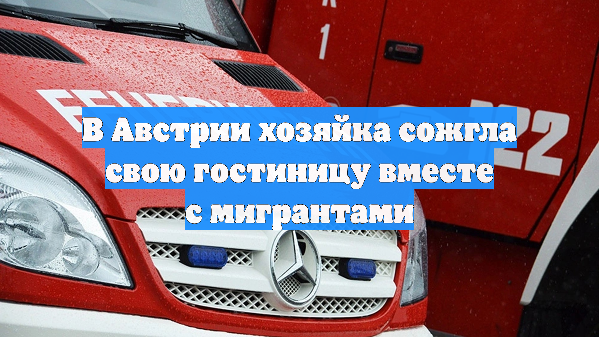 В Австрии хозяйка сожгла свою гостиницу вместе с мигрантами