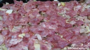 Картошечка под мясной шубкой