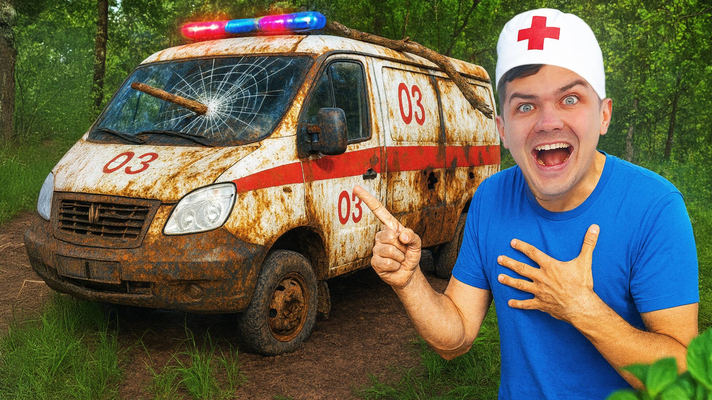 Оживляем Заброшенную МЕДИЦИНСКУЮ ГАЗЕЛЬ в лесу, она стояла там 40 лет!