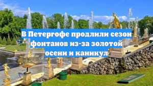 В Петергофе продлили сезон фонтанов из-за золотой осени и каникул