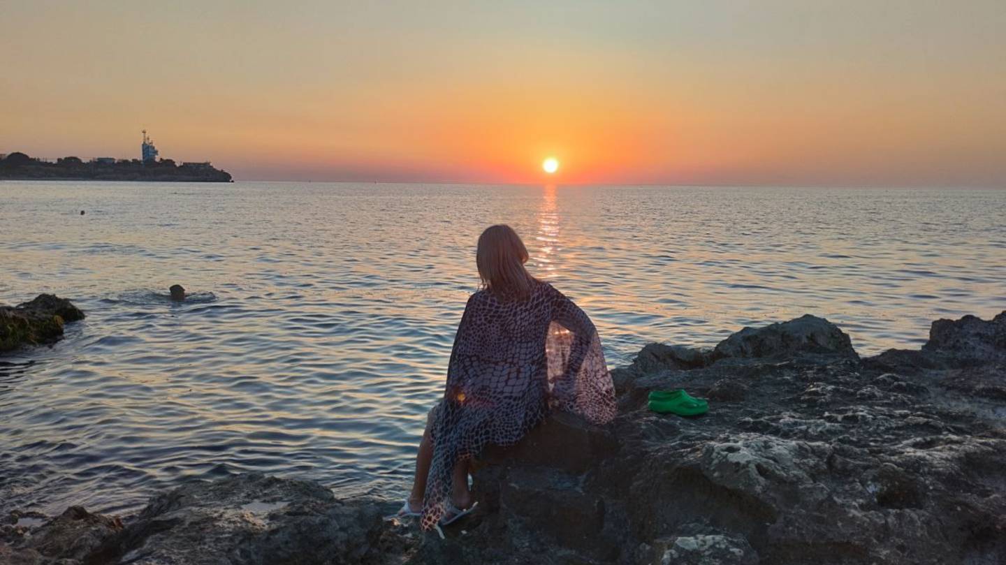 Закат на море