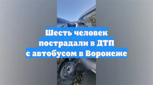 Шесть человек пострадали в ДТП с автобусом в Воронеже