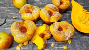 Тыквенные БУЛОЧКИ , с повидлом.