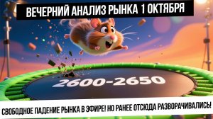 Вечерний анализ рынка 1 октября. Свободное падение рынка в прямом эфире! Индекс в зоне разворота!