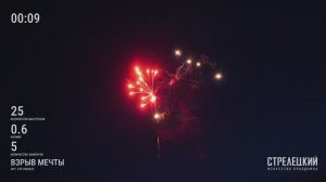 Салют ВЗРЫВ МЕЧТЫ СТР0206025 от ТМ СТРЕЛЕЦКИЙ — Фейерверк на 25 зарядов премиум качества