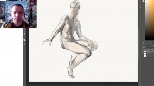 Стрим с А. Рыжкиным - Рисуем женщину. Сидящая модель. [SpeedPaint]