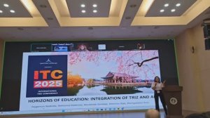 Фрагмент выступления Нехаевой Екатерины на Международной конференции по ТРИЗ ITC-2025