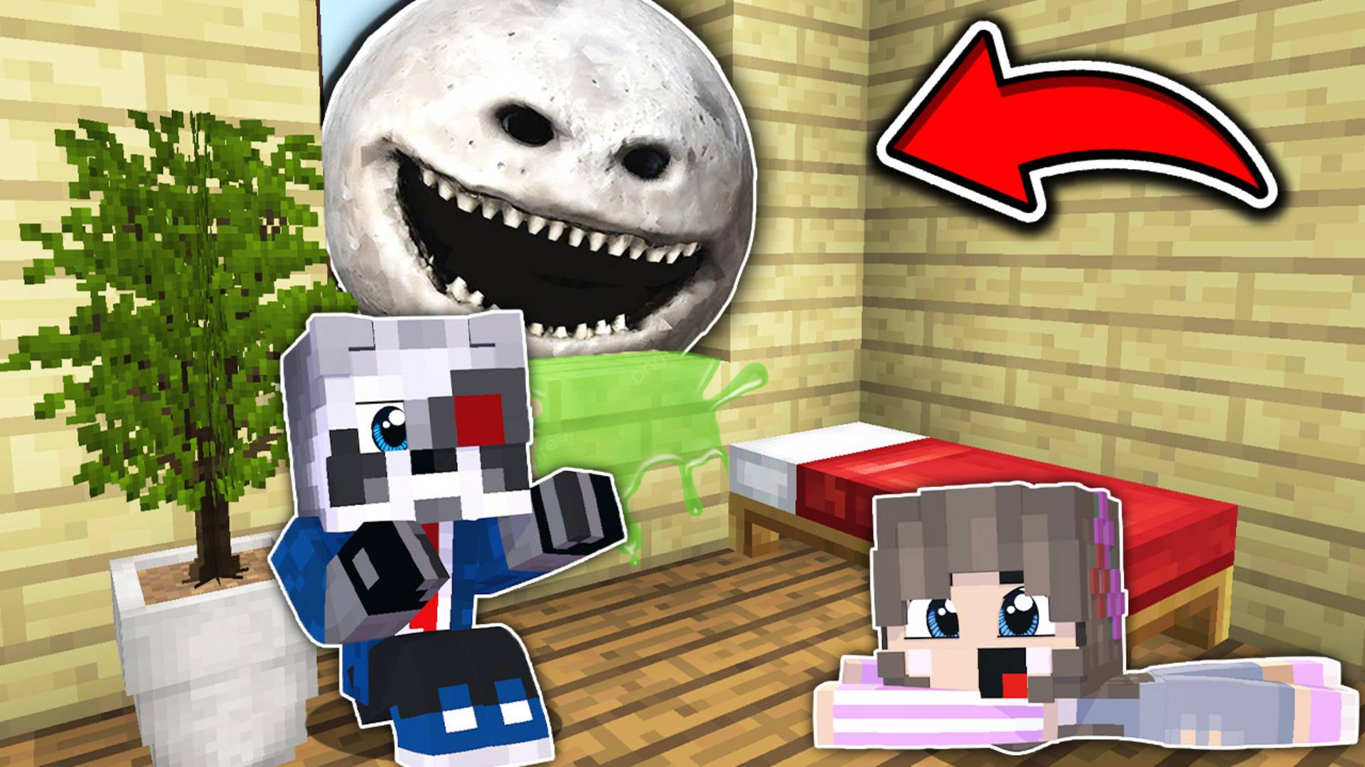 ЛУНА ПРОСНУЛАСЬ ПРИШЛА КО МНЕ ДОМОЙ в МАЙНКРАФТ НУБ И ПРО THE MOON WOKE UP АНИМАЦИЯ MINECRAFT смотреть онлайн