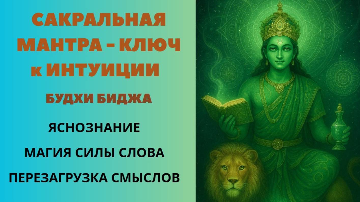 САКРАЛЬНАЯ МАНТРА - КЛЮЧ к ИНТУИЦИИ Будхи Биржа. Яснознание. Магия Силы слова. Перезагрузка смыслов